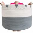 organize your home with territrophy's xxxxlarge cotton rope blanket basket - perfect for laundry, toys, towels, and more! 1 logo