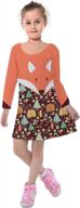 cute thanksgiving and christmas velvet dress for little girls: pattycandy winter fox and holiday themes, long sleeve, ages 2-13 logo