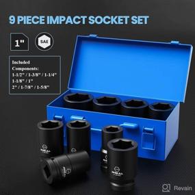 img 3 attached to Anbull 1-Inch Drive Deep Impact Socket Set, 9-Piece Jumbo Impact Socket Sets, 6-Point, SAE Sizes (1-Inch, 1-1/8-Inch, 1-1/14-Inch, 1-3/8-Inch, 1-1/2-Inch, 1-5/8-Inch, 1-3/4-Inch, 1-7/8-Inch, 2-Inch), CR-Mo Steel (1 Inch-SAE)