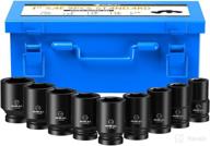 anbull 1-inch drive deep impact socket set, 9-piece jumbo impact socket sets, 6-point, sae sizes (1-inch, 1-1/8-inch, 1-1/14-inch, 1-3/8-inch, 1-1/2-inch, 1-5/8-inch, 1-3/4-inch, 1-7/8-inch, 2-inch), cr-mo steel (1 inch-sae) логотип