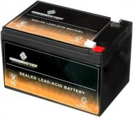 reliable chrome battery replacement for ups, electric scooters, wheelchairs & alarms - 12v, 14ah sla with t2 terminal logo