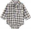 newborn baby red plaid long sleeve flannel shirt - winter fall clothes for boys & girls logo