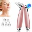 pink electric blackhead remover vacuum with 5-speed adjustability and 5 suction heads, beauty lamp treatment for facial skin - perfect blackhead remover tool logo