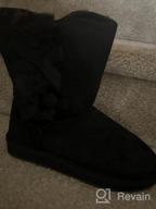 img 1 attached to Women'S Mid-Calf Winter Snow Boots With Side Bows, Suede Upper, Size 6-11 review by Rachel Johnson