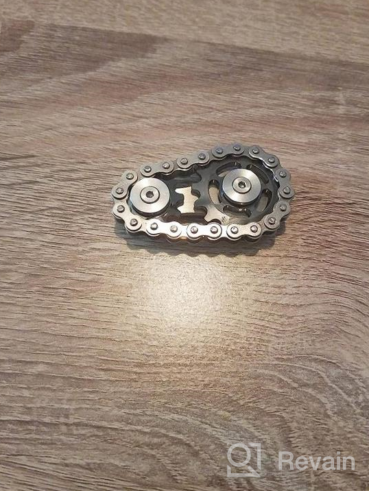 img 1 attached to Stainless Steel Fidget Block With Sprocket Gears And Bike Chain Linkage - Kinetic Desk Toy To Improve Focus, Meditation, And Help Break Bad Habits - Perfect For ADHD - Silver review by Christina Ford