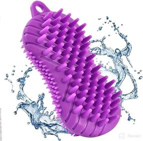 img 4 attached to Silicone Exfoliating Exfoliator Showering Scrubbers Tools & Accessories