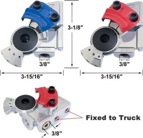 img 2 attached to 🚛 Буры 2 упаковка полуприцеп грузовика из алюминия Система экстренных служб Gladhand: Стандартный монтаж под 37-градусным углом для воздушных линий и воздушный шланговый зажим для полуприцепов грузовиков.