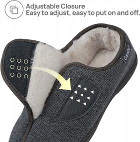 img 1 attached to GaraTia Women'S Memory Foam Diabetic Slippers: Furry No-Slip Arthritis & Edema House Shoes