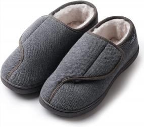 img 4 attached to GaraTia Women'S Memory Foam Diabetic Slippers: Furry No-Slip Arthritis & Edema House Shoes