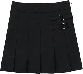 img 4 attached to YiZYiF Elastic Uniform Pleated Schoolwear Girls' Clothing in Skirts & Skorts