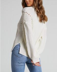 img 1 attached to FISACE Cable Knit Turtleneck Sweater For Women - Oversized Pullover With Long Sleeves Tops