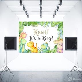 img 1 attached to 🦕 Dinosaur Oh Boy Baby Shower Backdrop