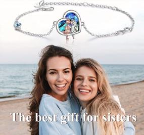 img 3 attached to AOBOCO Sisters Sterling Silver Bracelet Jewelry Gift For Sister Twins BFF Friends