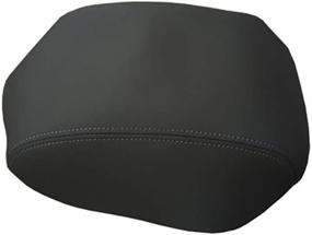 img 4 attached to 🪑 Black Leather Center Console Armrest Cover Replacement Kit for 2009-2015 Pilot