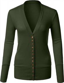 img 2 attached to Stay Stylish And Cozy With Our Long Sleeve Knit Cardigans For Women - Perfect For Regular And Plus Sizes With Snap Button Closure