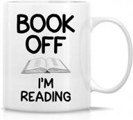 retreez bookworm reader mug - funny ceramic coffee cup for book lovers - perfect birthday gift for friends, coworkers, siblings, dad or mom logo