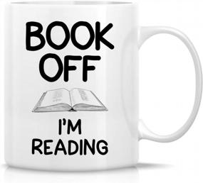 img 4 attached to Retreez Bookworm Reader Mug - Funny Ceramic Coffee Cup For Book Lovers - Perfect Birthday Gift For Friends, Coworkers, Siblings, Dad Or Mom