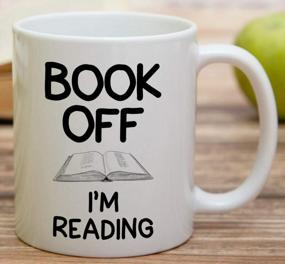img 1 attached to Retreez Bookworm Reader Mug - Funny Ceramic Coffee Cup For Book Lovers - Perfect Birthday Gift For Friends, Coworkers, Siblings, Dad Or Mom