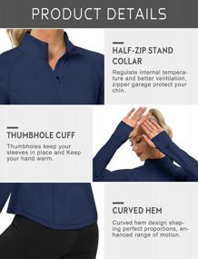 img 2 attached to Winter Thermal Equestrian Shirt For Women: Hiverlay Quarter-Zip Fleece Pullover With Tumbhole And Back Vents For Cold Weather Riding Gear