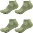 4-pack men's colored athletic ankle socks with superior wicking, made from rayon bamboo fiber for maximum comfort and performance logo