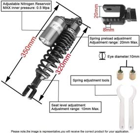 img 1 attached to 🏍️ Mallofusa 320mm Red Rear Motorcycle Shock Absorbers Suspension - Universal Fit for Kawasaki Honda Yamaha Suzuki