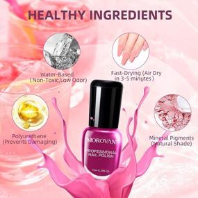 img 3 attached to 15-Piece Set Of Non-Toxic Morovan Quick-Dry Nail Polish In Trendy Pink Shades For DIY Nail Art Manicure At Home Or Salon