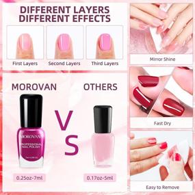 img 2 attached to 15-Piece Set Of Non-Toxic Morovan Quick-Dry Nail Polish In Trendy Pink Shades For DIY Nail Art Manicure At Home Or Salon