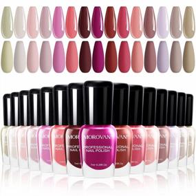 img 4 attached to 15-Piece Set Of Non-Toxic Morovan Quick-Dry Nail Polish In Trendy Pink Shades For DIY Nail Art Manicure At Home Or Salon