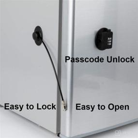 img 3 attached to 🔒 FIGEPO 3 Pack Combination Coded Refrigerator Lock - Child Safety Fridge Lock with Strong Adhesive - No Keys Required - Black