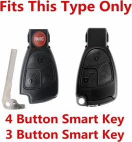 img 1 attached to 🔑 Rpkey Silicone Key Fob Cover Case Protector Replacement Compatible with Mercedes-Benz Class A C E S ML CLK SLK C200 E320 350 CLS IYZ3312