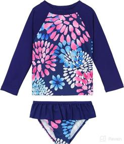 img 4 attached to 👶 Adorable Baby Girl Swimsuits Set: Rash Guard Bathing Suits for Toddler Girls - Stylish Kids Swimwear Guaranteed!