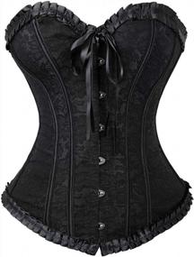 img 1 attached to Kranchungel Steampunk Corset Skirt Renaissance Corset Dress For Women Gothic Burlesque Corsets Costumes