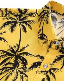 img 1 attached to Premium Medium Men's Hawaiian Button Down Shirt by LEFTGU - Best in Printed Clothing