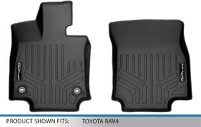 img 1 attached to 🚗 MAXLINER Custom Fit Floor Mats: 1st Row Liner Set Black for 2019-2021 Toyota RAV4 - All Models - High Quality & Perfect Fit!