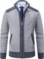 xinyangni men's sweaters full zip thick knitted cardigan sweaters jacket with pockets логотип