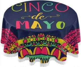 img 3 attached to XUWU 60In Waterproof Polyester Tablecloth - Perfect For Cinco De Mayo, Kitchen Dining, Buffet Parties & Camping!