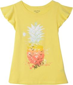 img 1 attached to Nautica Girls Little Sleeve Graphic Girls' Clothing : Tops, Tees & Blouses