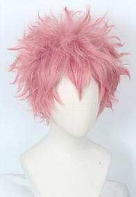 img 1 attached to Pink Hero Cosplay Wig - Short Curly Halloween Costume Wig By Linfairy