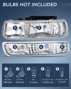 img 3 attached to 1999-2002 Chevy Silverado/Tahoe Headlight Assembly - 2 Year Warranty!
