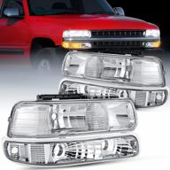 1999-2002 chevy silverado/tahoe headlight assembly - 2 year warranty! logo