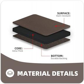 img 2 attached to Get Comfortable On Your Feet: Color G Anti Fatigue Mat - Ideal For Kitchen, Office & Laundry - Non Slip, Cushioned And Waterproof (20"X 39", Brown)