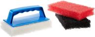 🧽 star brite scrub pad kit - 3 versatile textured scouring pads & interchangeable handle (040023pw) logo