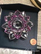 img 1 attached to Beautiful 3-Inch Purple Crystal Lotus Flower By Amlong With Gift Box - Reflection Hue review by Rhonda Hughes