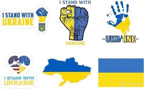 img 4 attached to Show Solidarity: 12pcs Ukraine Flag Sticker for Car Bumpers, Windows, Doors | 5*3 Inch