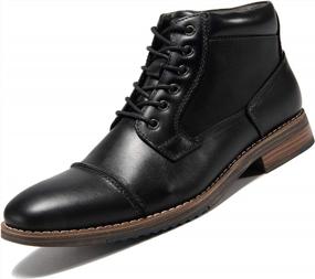 img 4 attached to Step Up Your Style Game With These Men'S Leather Oxford Dress Chukka Boots - Perfect For Business And Work