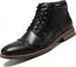 step up your style game with these men's leather oxford dress chukka boots - perfect for business and work logo