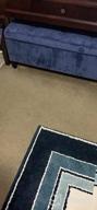 картинка 1 прикреплена к отзыву Кнопочно-украшенный складной набивной банкет Teal из ткани - универсальная подставка для ног, игрушечный сундук и органайзер для комнаты в голубом оттенке CadetBlue. от Darius Glatzel