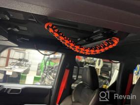 img 6 attached to Поручни Red Paracord Roll Bar для аксессуаров Ford Bronco 2021 2022 - набор из 2 штук от BESTAOO