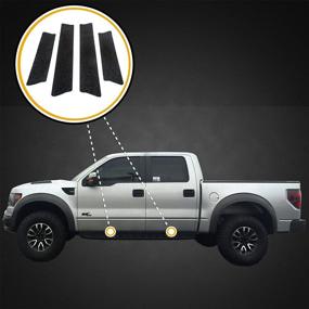 img 3 attached to 🚪 Custom Fit Red Hound Auto Door Step Sill Scuff Plate Protectors for Ford F-150 Crew Cab SuperCrew 2009-2014 | 4 Dr 4pc Kit | 2010 2011 2012 2013 Paint Guard Paint Protection