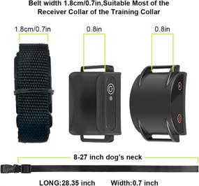 img 1 attached to 🐶 Adjustable Nylon Dog Collar Strap for Training Shock Collar Receivers - Replacement Belt for Bark Collar & Pet Fence